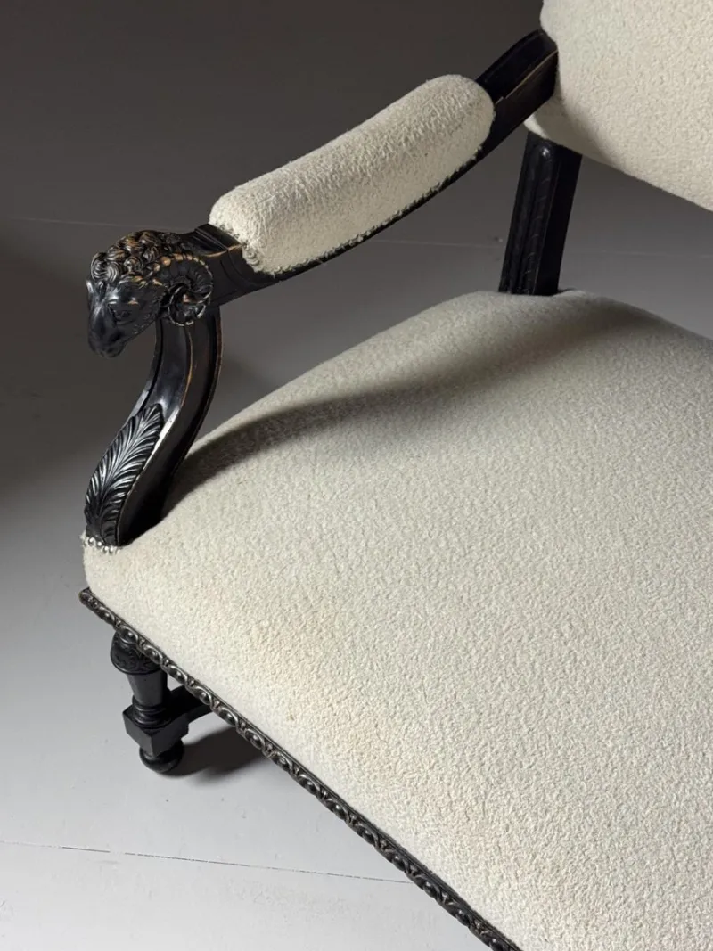 Pamono French Sofa with Ram Heads, 19th Century> Couches & Sofas