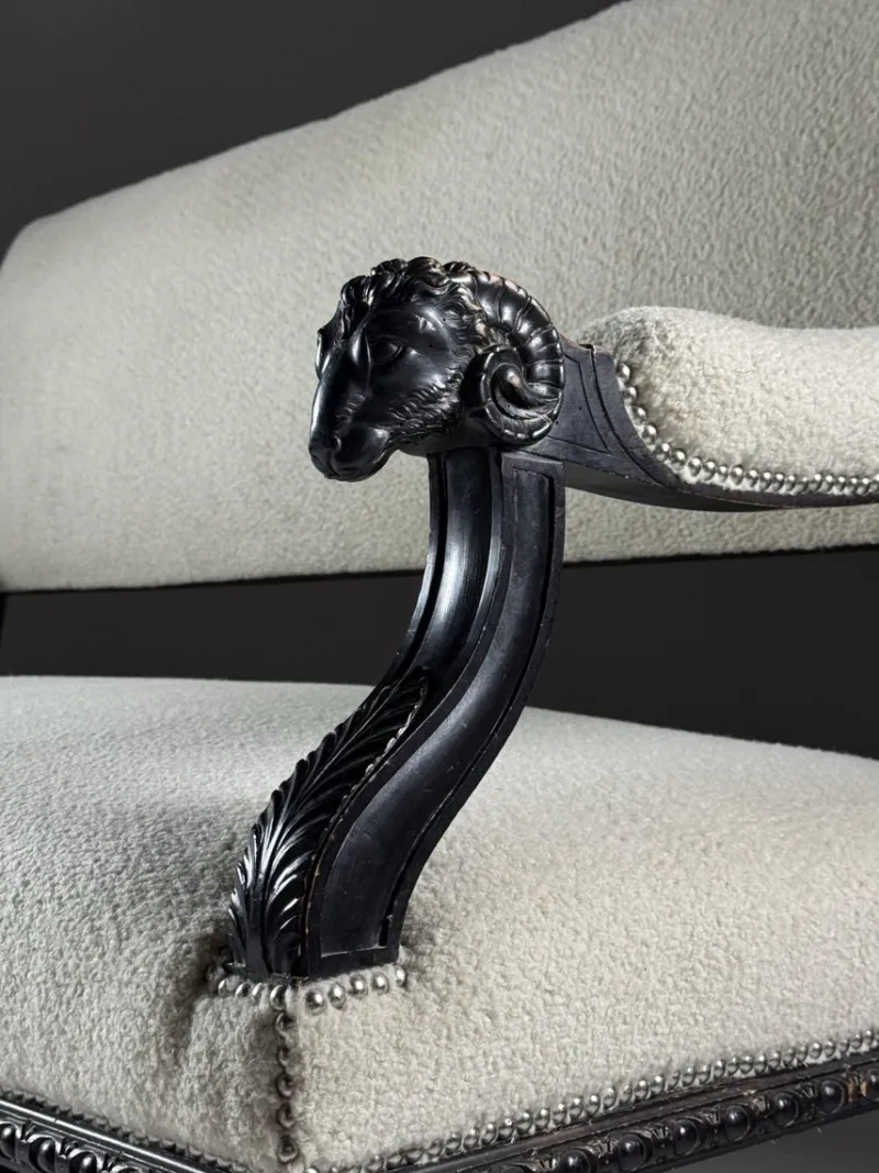 Pamono French Sofa with Ram Heads, 19th Century> Couches & Sofas