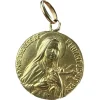 Pamono French St Therese 18k Yellow Gold Religious Medal Pendant, 1920s> Necklaces