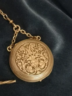 Online Pamono French Sterling Silver Pocket Watch with Chain