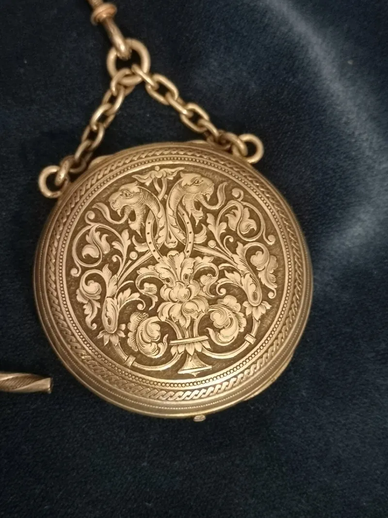 Online Pamono French Sterling Silver Pocket Watch with Chain