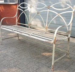 Outlet Pamono French Style Wrought Iron Garden Bench