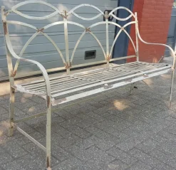 Outlet Pamono French Style Wrought Iron Garden Bench