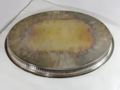 Pamono French Tray in Silver from Christofle Fleuron><noscript><img width=