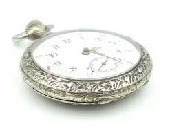 Pamono French Tribaudeau Besançon Pocket Watch in Nickel Silver Case, 1900s> Watches