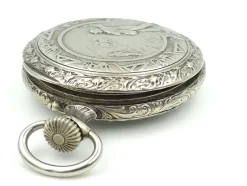 Pamono French Tribaudeau Besançon Pocket Watch in Nickel Silver Case, 1900s><noscript><img width=