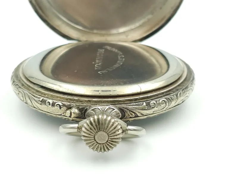 Pamono French Tribaudeau Besançon Pocket Watch in Nickel Silver Case, 1900s> Watches