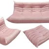 Online Pamono French Velvet Living Room Set by Michel Ducaroy for Ligne Roset, 1970s, Set of 3