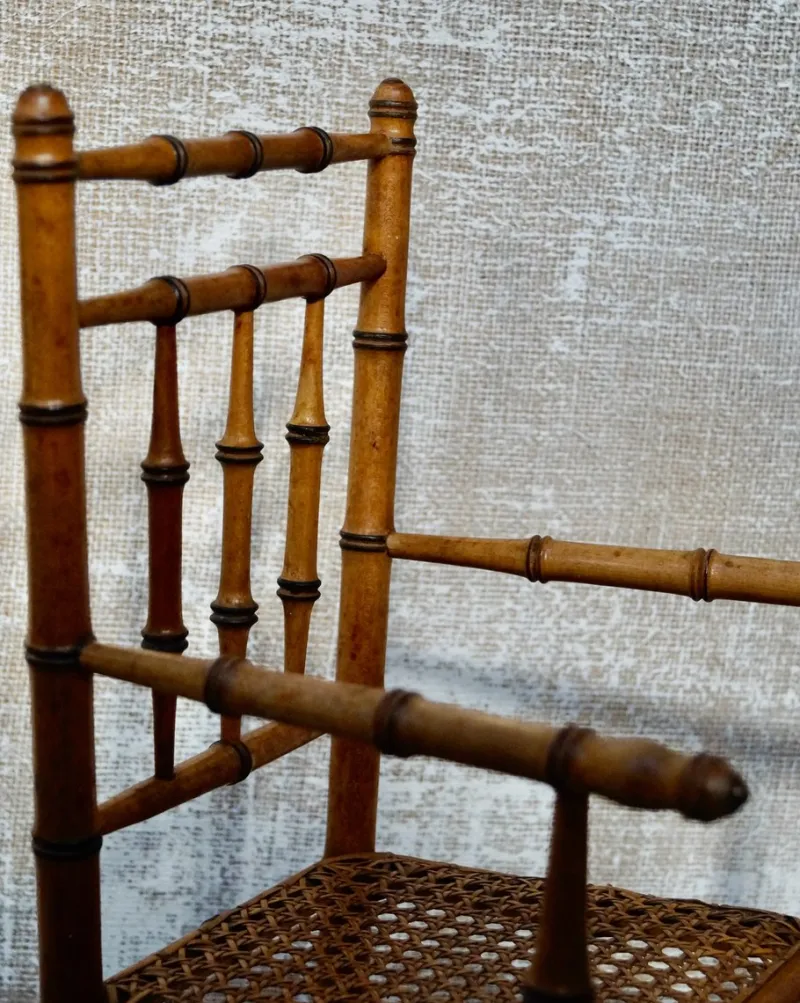 Online Pamono French Victorian Faux Bamboo Dolls Highchair