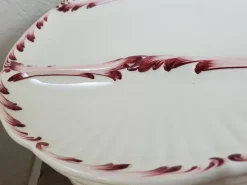 Pamono French Victorian Ironstone Asparagus Plate from Sarreguemines, Set of 10><noscript><img width=