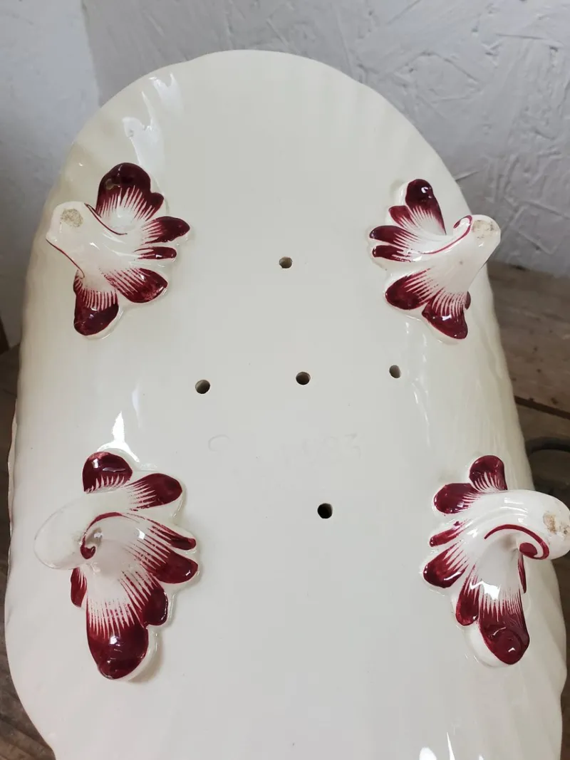 Pamono French Victorian Ironstone Asparagus Plate from Sarreguemines, Set of 10> Dinner Plates & Bowls