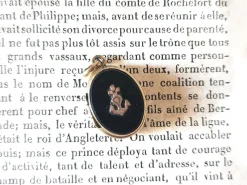 Pamono French Victorian Onyx Maritime Lucky Charm Locket with Gold-Filled Heart Anchor