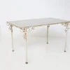 Best Pamono French Vintage Outdoor Iron and Marble Table, 1890s