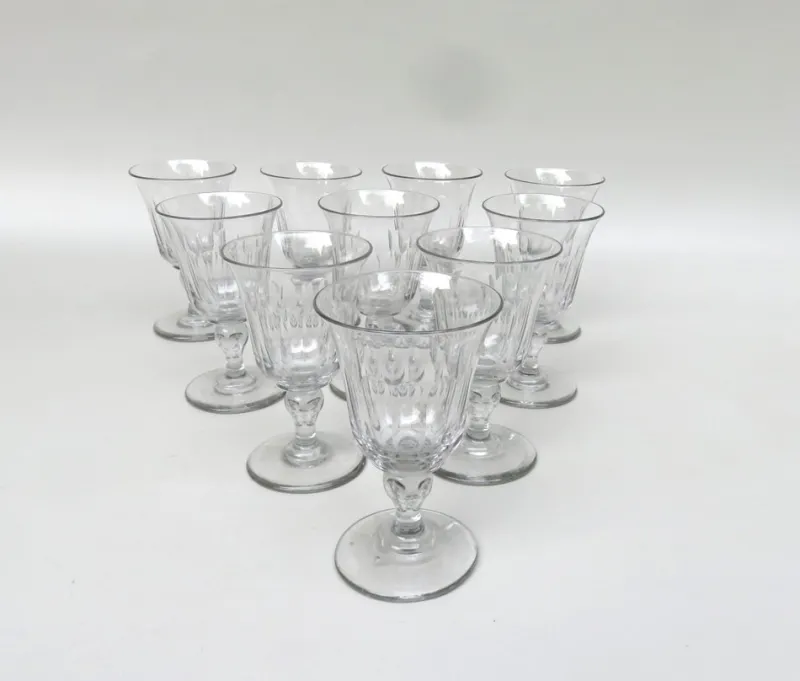 Pamono French Wine Glasses, 1890, Set of 10> Glassware
