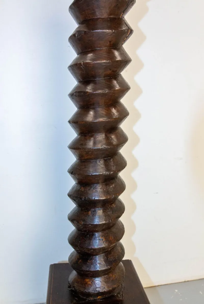 Outlet Pamono French Wine Press Screw Pedestal, 19th Century