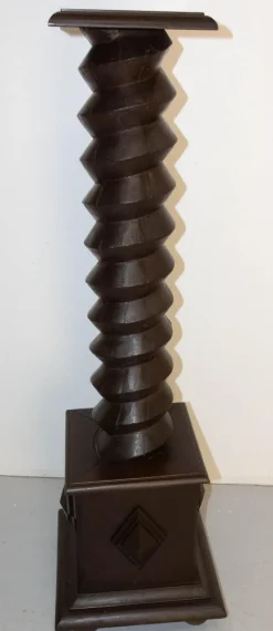 Pamono French Wine Press Screw Pedestal, 19th Century><noscript><img width=