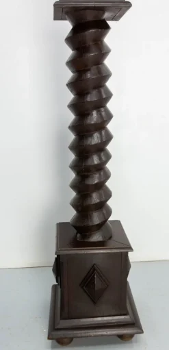 Pamono French Wine Press Screw Pedestal, 19th Century><noscript><img width=