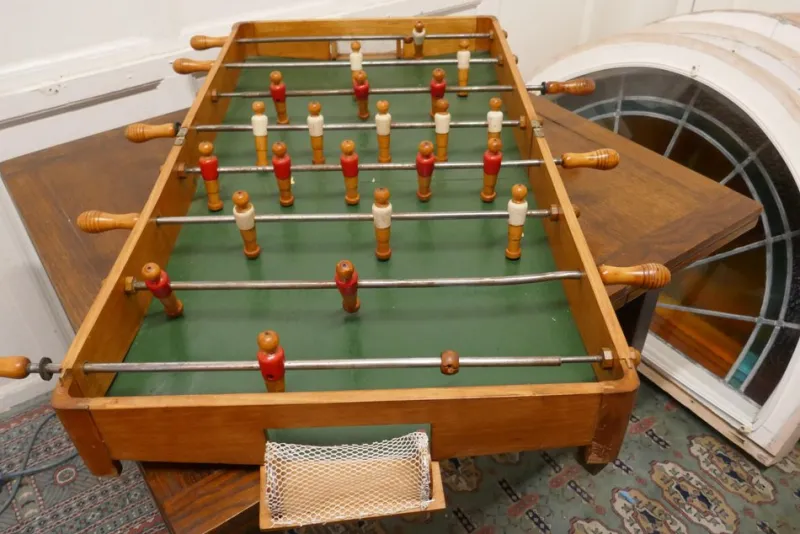 Discount Pamono French Wooden Table Top Football Game, 1930
