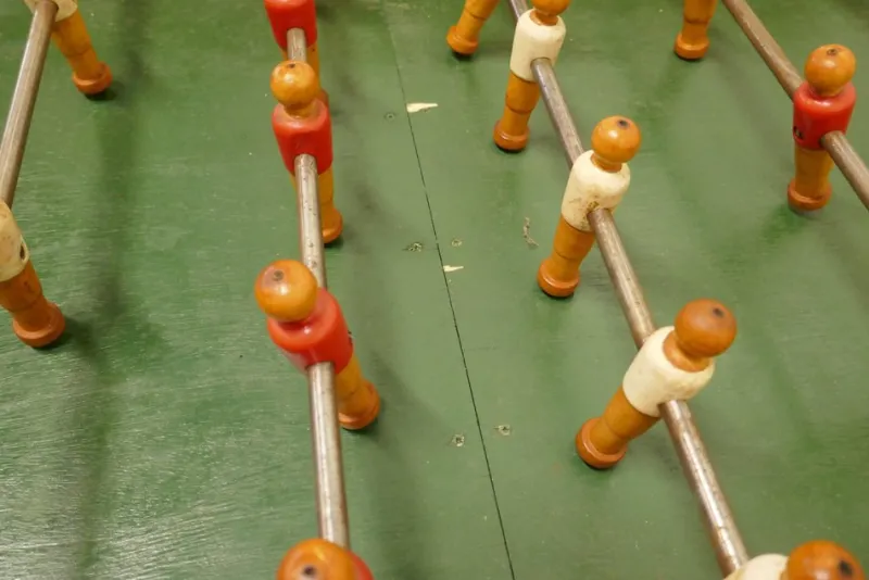 Discount Pamono French Wooden Table Top Football Game, 1930