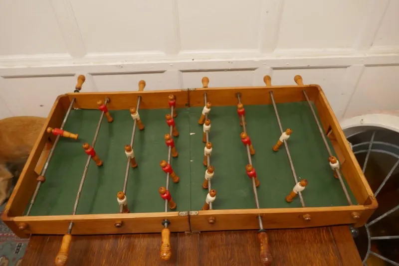 Discount Pamono French Wooden Table Top Football Game, 1930