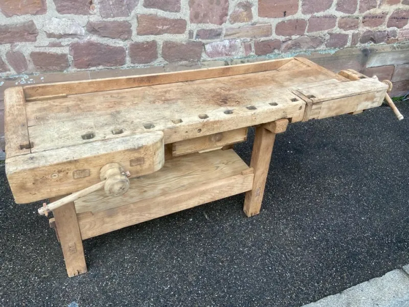 Pamono French Workshop Table, 1890s> Worktables & Workbenches