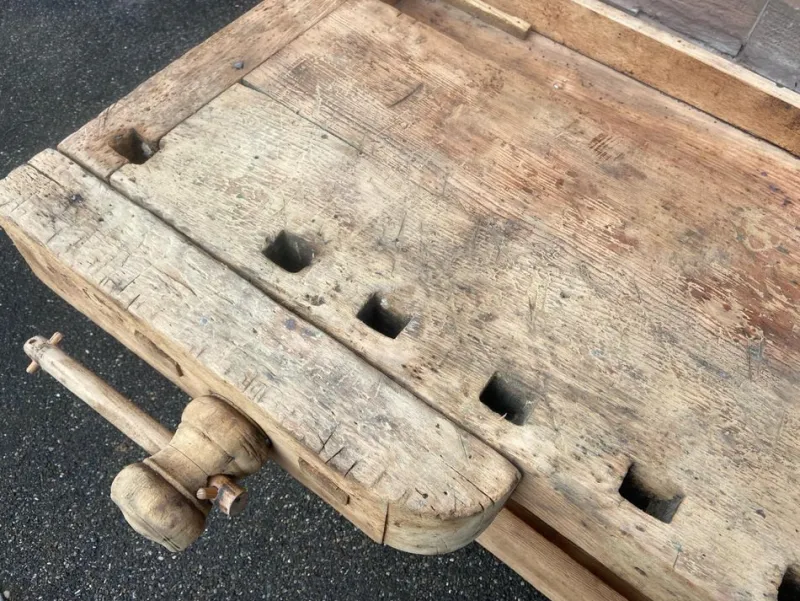 Pamono French Workshop Table, 1890s> Worktables & Workbenches
