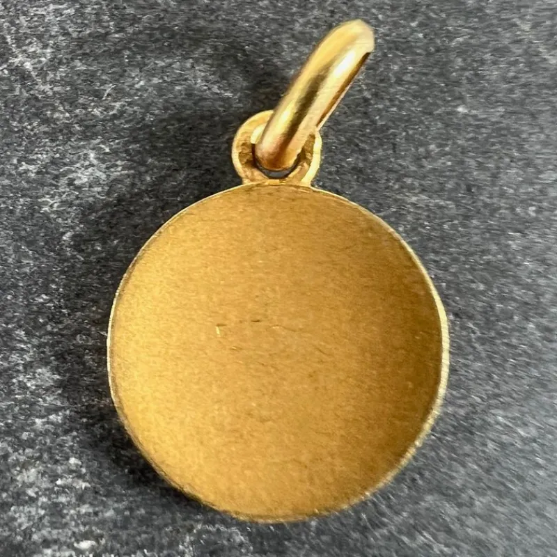 Sale Pamono French Zodiac Gemini Starsign 18k Yellow Gold Charm Pendant, 1940s