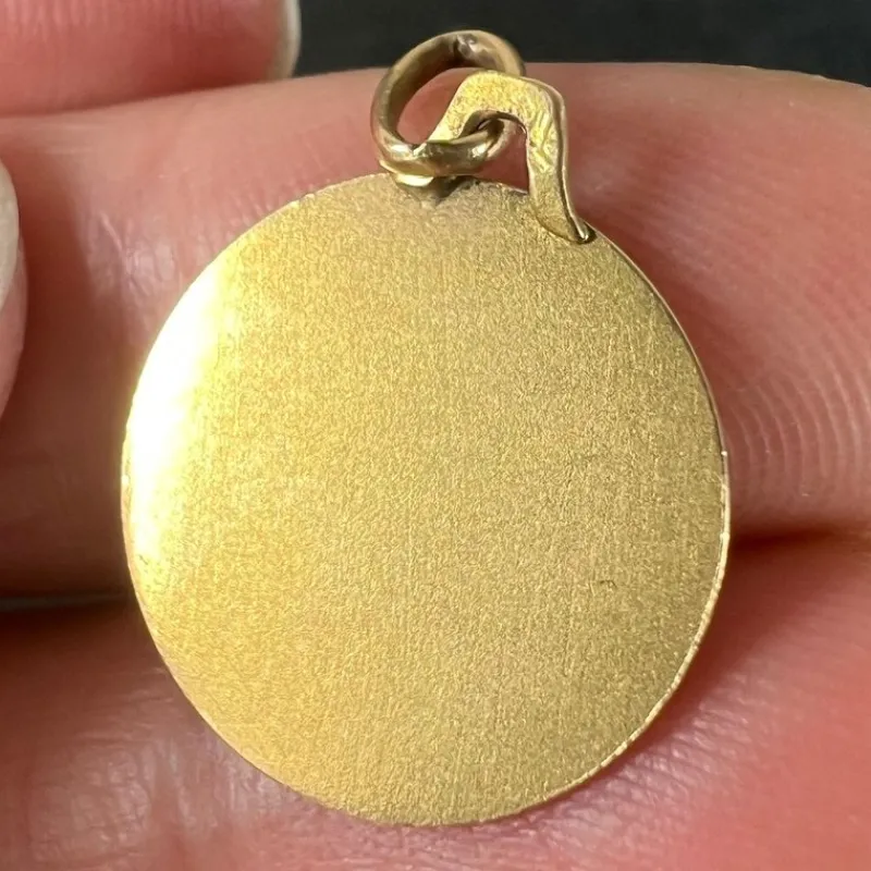 Pamono French Zodiac Leo Starsign 18k Yellow Gold Charm Medal Pendant, 1970s> Necklaces