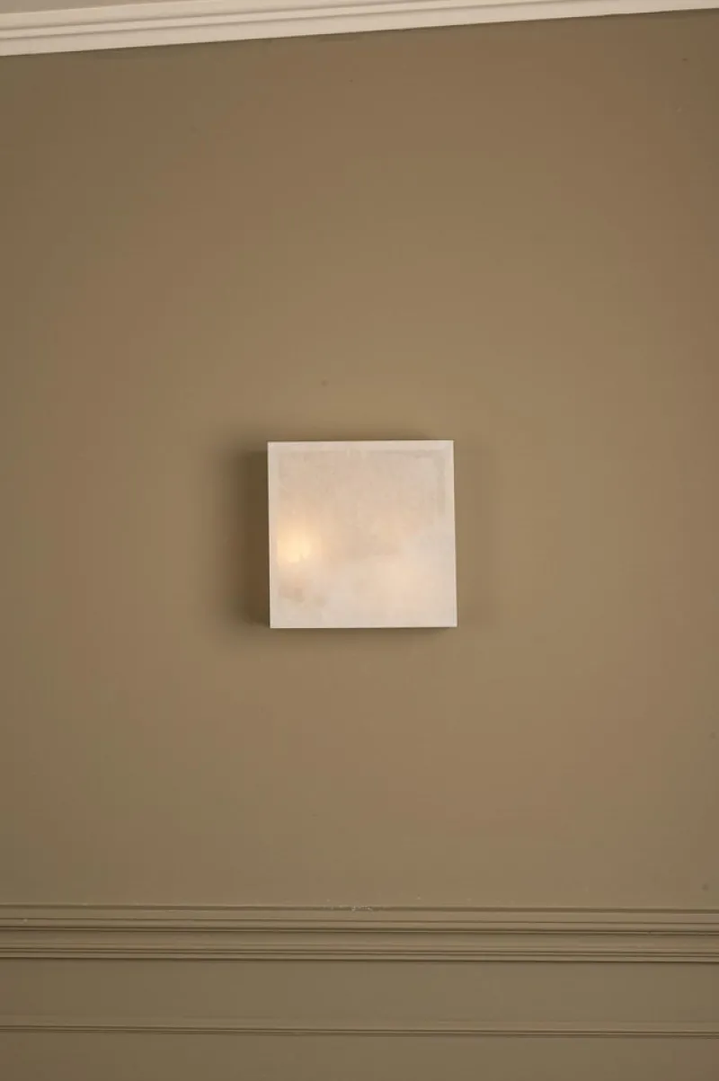 Pamono Frene White Alabaster Wall Sconce by Simone & Marcel> Wall Lights & Sconces