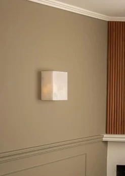 Pamono Frene White Alabaster Wall Sconce by Simone & Marcel><noscript><img width=