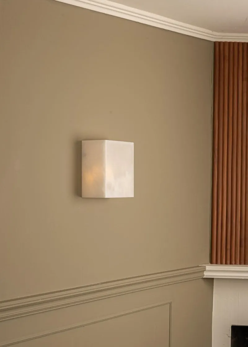 Pamono Frene White Alabaster Wall Sconce by Simone & Marcel> Wall Lights & Sconces