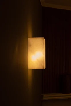Pamono Frene White Alabaster Wall Sconce by Simone & Marcel><noscript><img width=