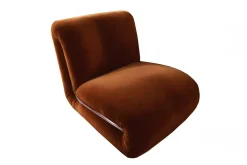 Pamono Frenesí Lounge Chair in Brown Velvet from Moanne><noscript><img width=