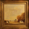 Pamono Fritz Möritz, Impressionist Beach Scene, 20th Century, Oil on Canvas, Framed> Impressionist