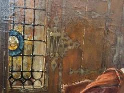Pamono Fritz Wagner, Dutch Genre Interior, 1920s, Oil on Canvas, Framed><noscript><img width=