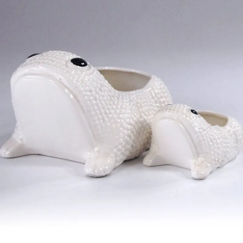 Outlet Pamono Frog Planters by Jean Roger, Set of 2