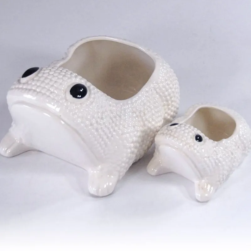 Outlet Pamono Frog Planters by Jean Roger, Set of 2