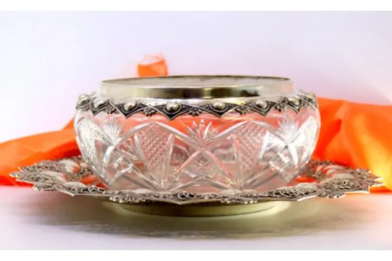 Outlet Pamono Fruit Bowl Centerpiece in Silver