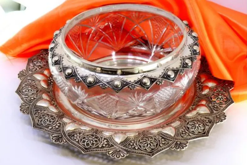 Outlet Pamono Fruit Bowl Centerpiece in Silver