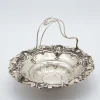 Pamono Fruit Bowl in Embossed Silver with Double Wire Handle> Bowls