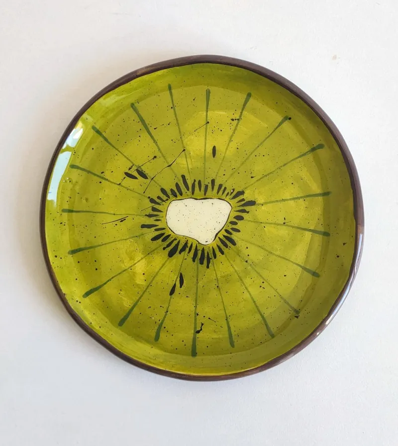 Hot Pamono Fruit Collection Kiwi Plates by Federica Massimi, Set of 4