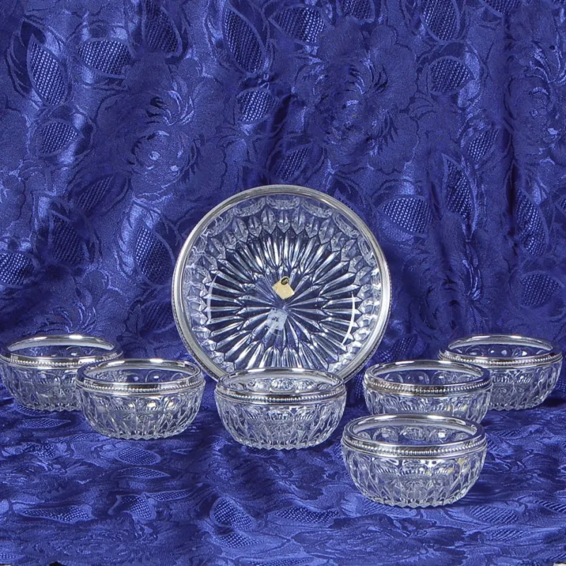 Outlet Pamono Fruit Salad Service Lead Crystal Service, 1960s, Set of 7