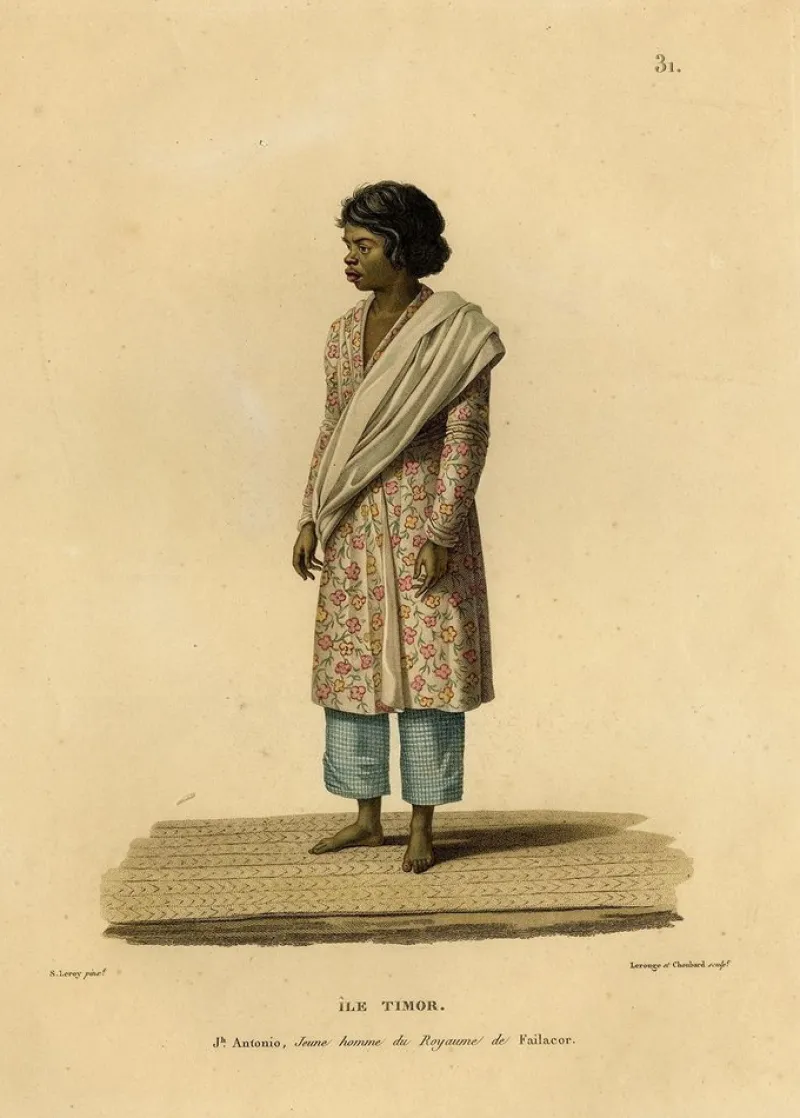 Hot Pamono Full-Length Portrait of a Native from the Indonesian Island Timor, 1825, Print