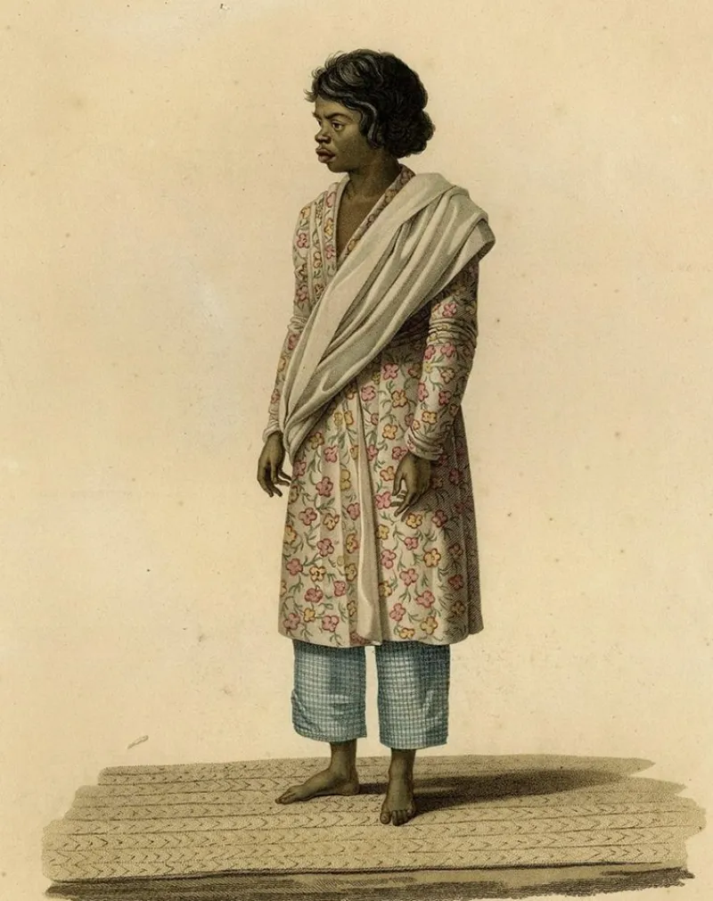 Hot Pamono Full-Length Portrait of a Native from the Indonesian Island Timor, 1825, Print