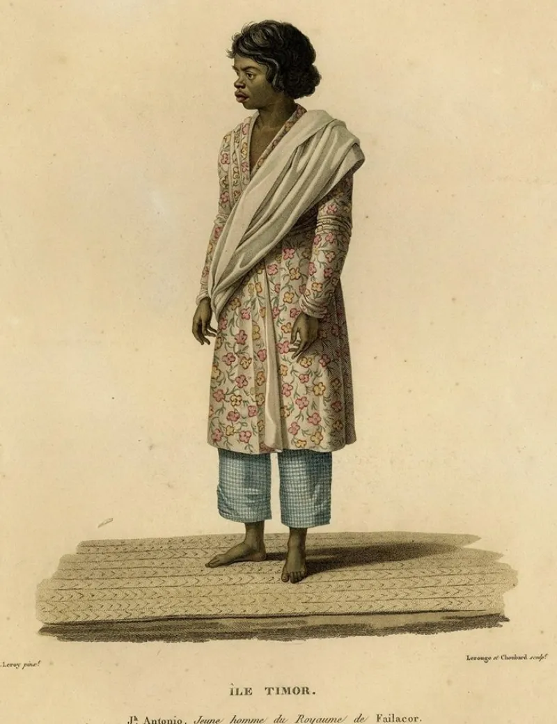 Hot Pamono Full-Length Portrait of a Native from the Indonesian Island Timor, 1825, Print