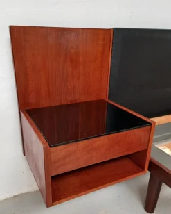 Sale Pamono Fully Restored Queen Size Teak Bed with Nightstands by Hans J. Wegner for Getama, 1960s