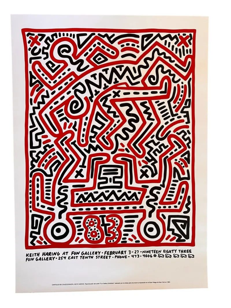 Pamono Fun Gallery, East Village Poster Reprint after Keith Haring, 1983> Posters|Wall Decor