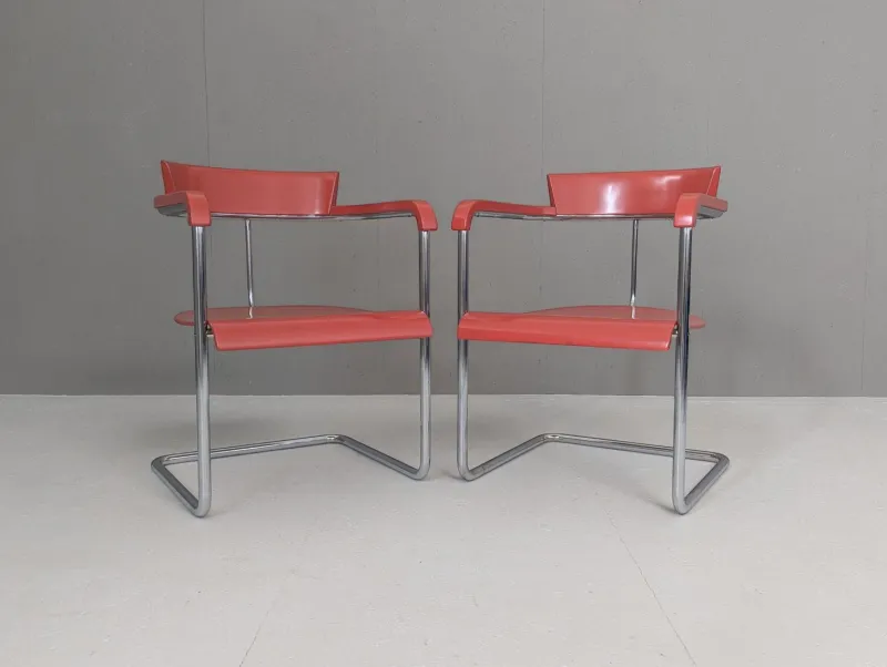 Pamono Functionalist Avant-Garde Seating Set by Jindřich Halabala for Up Závody, 1930s, Set of 3> Garden Seating
