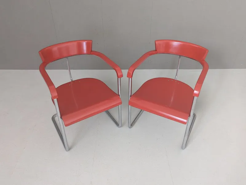 Pamono Functionalist Avant-Garde Seating Set by Jindřich Halabala for Up Závody, 1930s, Set of 3> Garden Seating