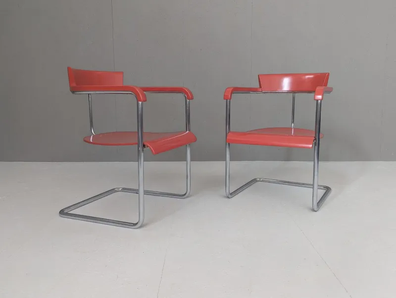 Pamono Functionalist Avant-Garde Seating Set by Jindřich Halabala for Up Závody, 1930s, Set of 3> Garden Seating